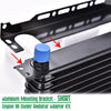 G-PLUS Universal Oil Cooler Radiator Adapter Kit Compatible With Universal 340MM Aluminum Engine Mounting Bracket Replacement (Short)