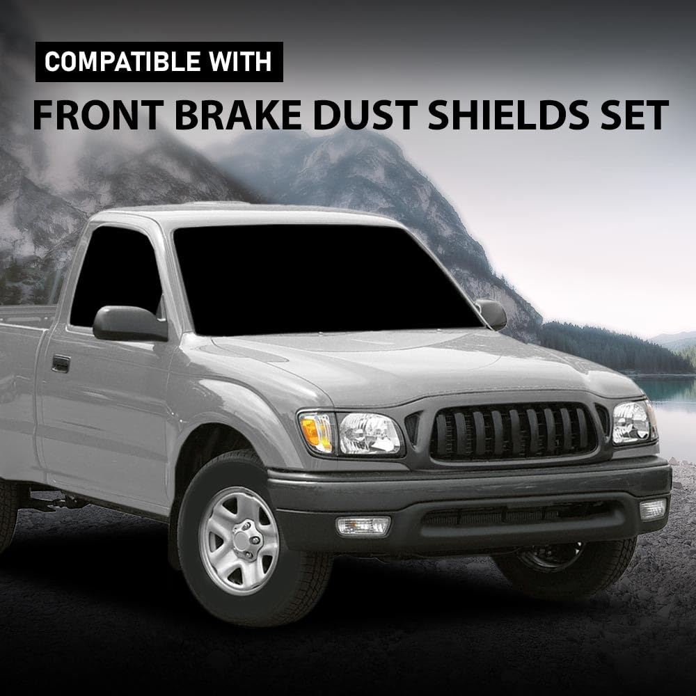 G-PLUS Front Brake Dust Shields Set Fit 1996-2002 Toyota 4Runner,Fit 1995-2004 Toyota Tacoma Black