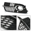 G-PLUS Front Bumper Fog Light Grill Grille Cover w/Silver Ring Compatible with Audi SQ5 / Q5 S-Line 2013-2017 8R0807681M, 8R0807682J