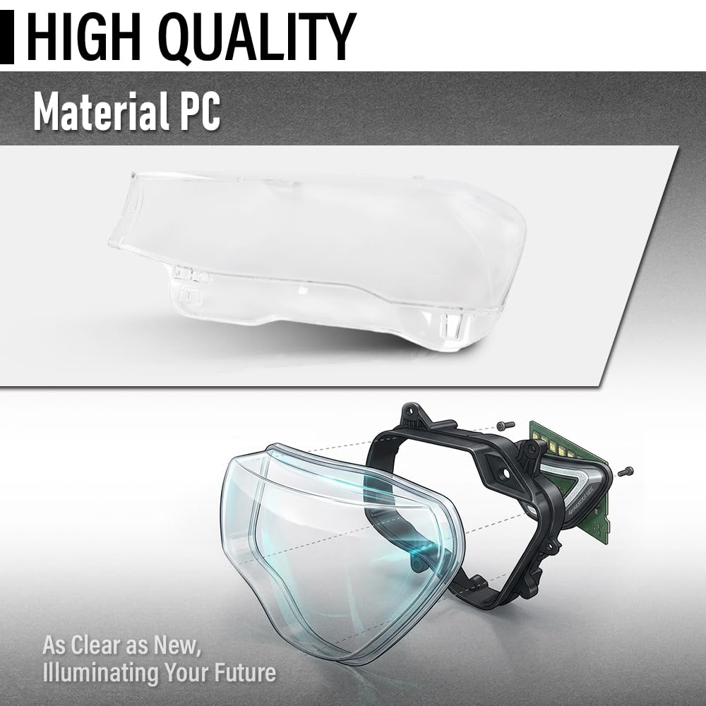 G-PLUS Headlight Lens Cover Compatible with BMW X3 F25 2014-2017 Left Side Front Headlamp Lens Cover Clear