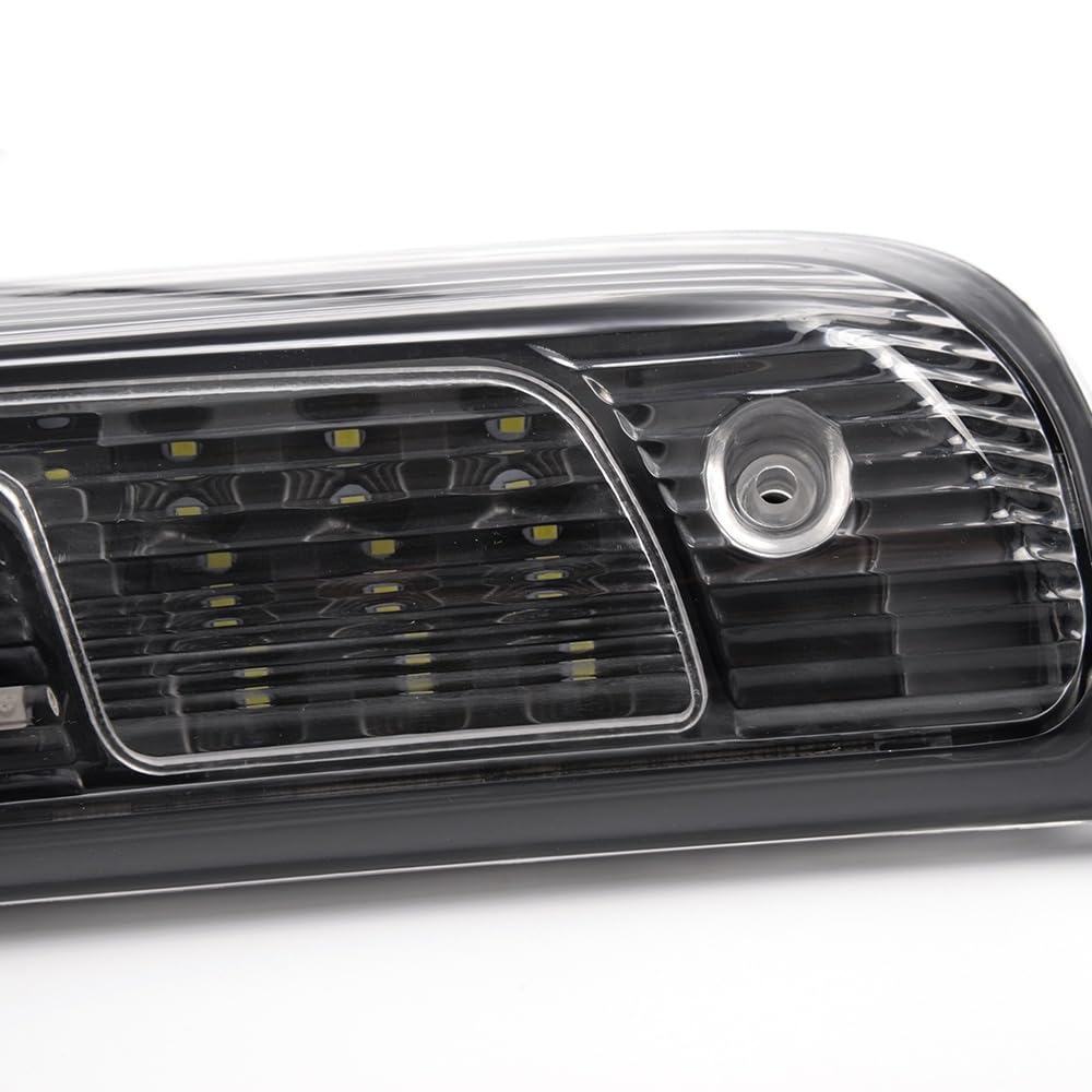 G-PLUS LED Third Brake Light Compatible with Chevy Silverado/GMC Sierra 1500 2500HD 2014-2018, 3rd High Mount Stop Lamps, Clear Lens Black Housing, 23509162 20979071