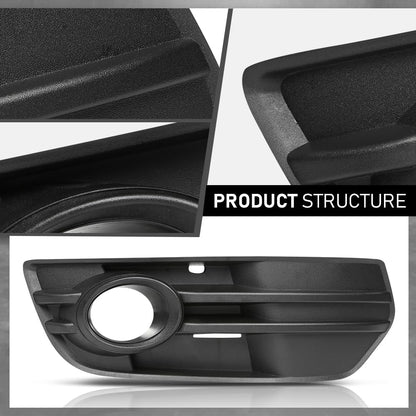 G-PLUS Front Right Fog Light Bezel Trim, Compatible with Audi Q5 Base 2009-2011/ Q5 (submodel: Premium, Premium Plus, Prestige) 2009-2012, Passenger Side, 8R0807682A01C, AU1039108