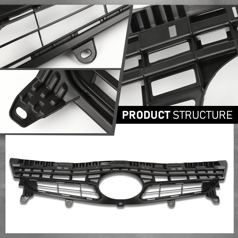 G-PLUS Front Grille Grill Compatible with Toyota Prius (submodel: Base, Five, Four, Three, Two) 2012-2015, Fit Prius (submodel: One, Persona Series) 2015, Fit Prius Plug-In Base 2012-2015 5311147040