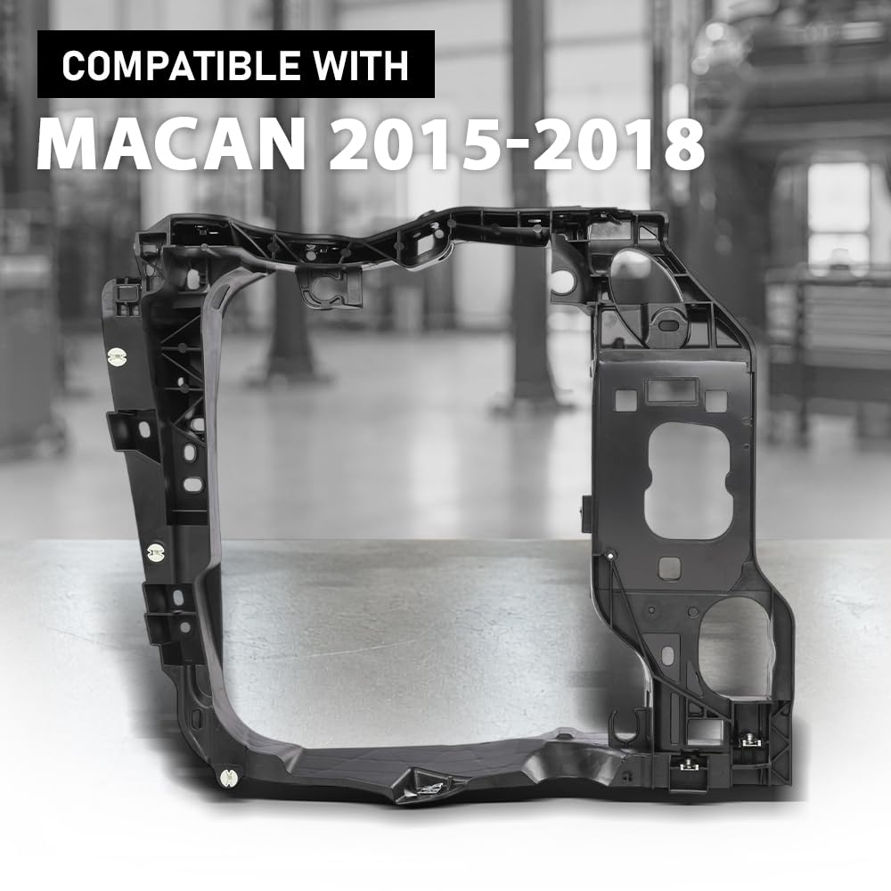 G-PLUS Front Left Side Intermediate Radiator Support Assembly w/ Bracket Compatible with Porsche Macan 2015-2018 95B805295 Direct OE Replacement Black