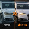 G-PLUS Headlight Lens Cover Compatible with Audi A6 C7 2011-2015 Left & Right Pair Front Headlamp Lens Cover Clear