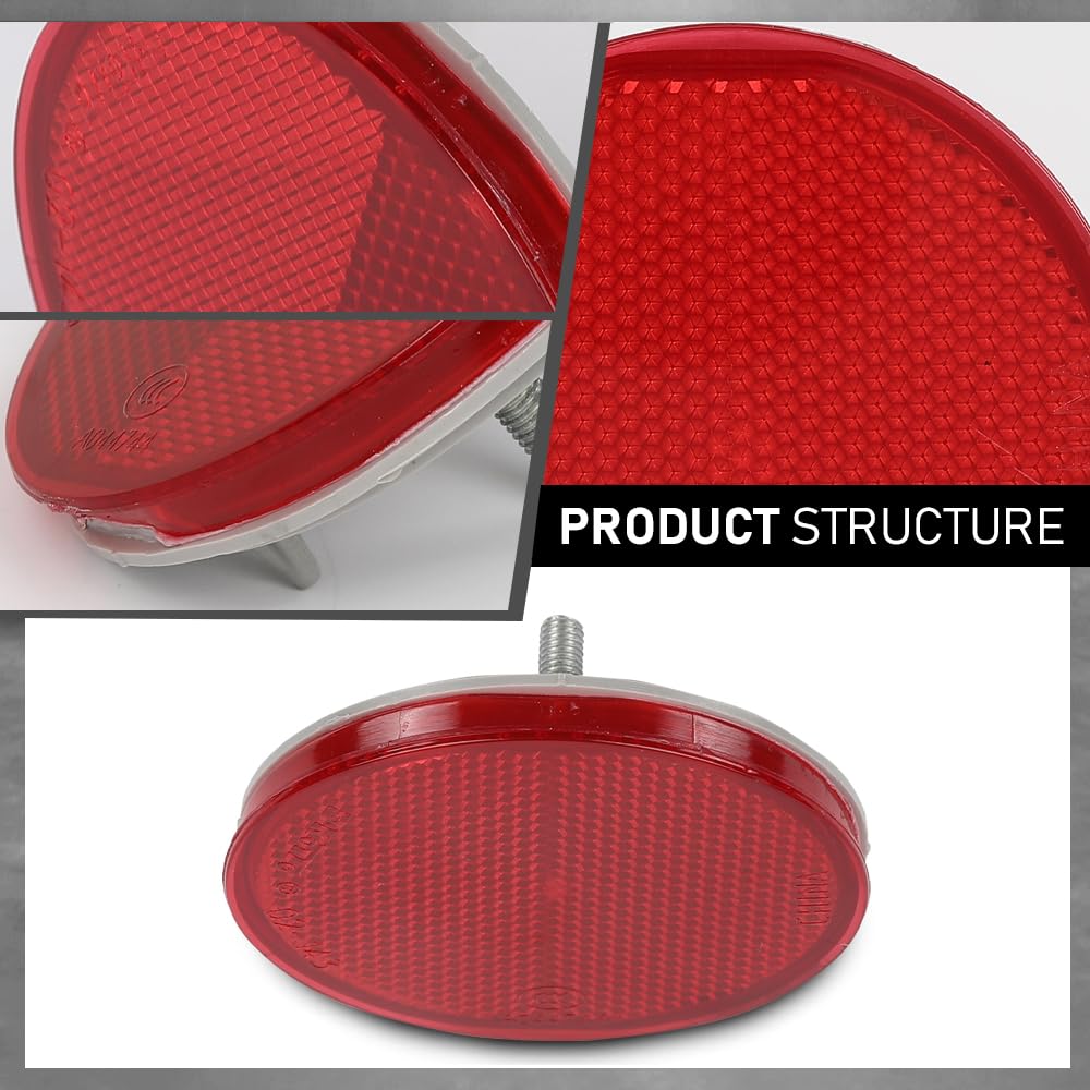 G-PLUS Rear Driver or Passenger Side Bumper Reflector Compatible with Toyota Corolla (submodel: Base, CE, LE, S, XLE, XRS) 2009-2010,Fit Toyota Sienna SE (Premium) 2011-2020 8191002040