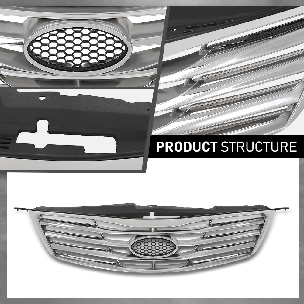 G-PLUS Front Bumper Radiator Grille Chrome Compatible with Hyundai Azera 2012-2014 863503V000