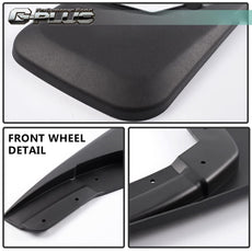 G-PLUS Mud Flaps 2PCS for Chevy Silverado 2014-2018 Front Black Close-up View