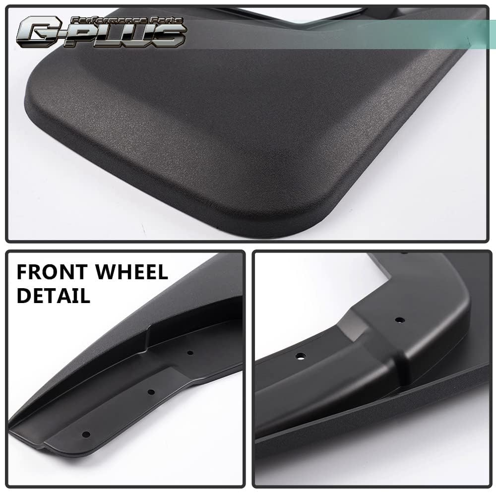 G-PLUS Heavy Duty Molded Mud Flaps Compatible with Chevy Silverado 2014-2018, 2PCS Front Splash Guards Mudguard Kit