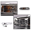 GPLUS Signal Lights, Compatible With Mazda MX-5 Miata 1990-1997, Front Bumper Mounted Marker Signal Parking Light (Clear lens Chrome Housing Amber Reflector)