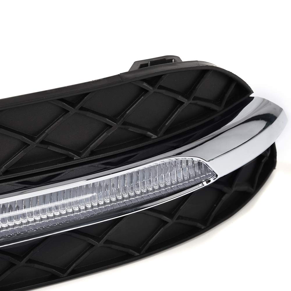 G-PLUS LED DRL Fog Lights Compatible With 2011-2013 Toyota W204 C-Class Daytime Running Light Fog Lamp Driver & Passenger Pair