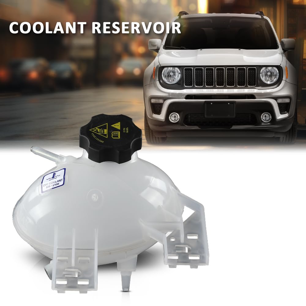 G-PLUS Coolant Overflow-Reservoir Compatible with Fiat 500X 2016-2018,Fit Jeep Compass Renegade 2015-2022 68289857AA