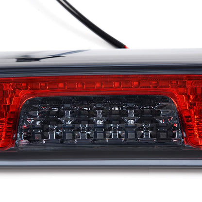 G-PLUS Rear LED Third Brake Light Compatible With 2014-2018 Chevy Silverado/GMC Sierra1500/2500HD/3500,3RD Cargo Led Tail Lamps Chrome Housing,Smoky Red lens
