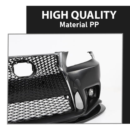 G-PLUS Black Lexus IS Front Bumper Kit + Lip + Plate (2006-2013 LX IS IS250 IS350 & 14+ F-Sport)
