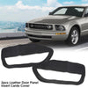 G-PLUS Microfiber Leather Door Panel Insert Card Covers Kit 2 pcs Black Compatible with Ford Mustang 2005 2006 2007 2008 2009