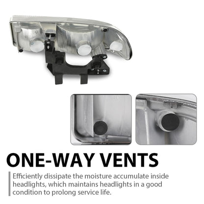 G-PLUS Headlights Assembly Fit Chevy Blazer Base LS LT Trailblazer Xtreme ZR2 S10 ZR5 SS Xtreme 1998-2005 Bumper Headlamps Clear Lens Chrome Housing Clear Reflector,faros delanteros