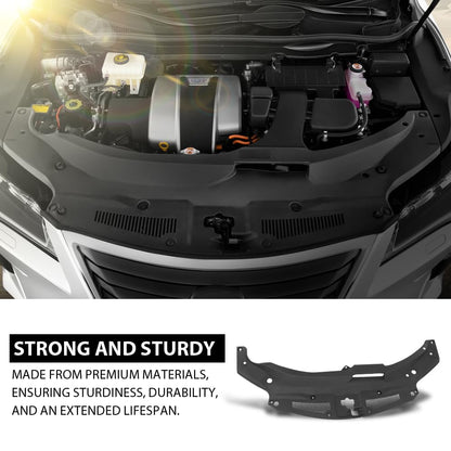 G-PLUS Radiator Support Cover Compatible with LX RX350 (submodel: Base, F Sport) 2016-2020, Fit LX RX450hL Base 2018-2019 532950E090, 53295-0E090, LX1224112 Black PP
