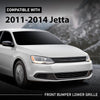 G-PLUS Front Bumper Lower Grille & Fog Light Bezel Compatible with Volkswagen Jetta Sedan 2011-2014 Black (NOT Fit any Wagon Models) 5C6853671RYP, 5C68536659B9, 5C68536669B9, VW1036120 Chrome Grill