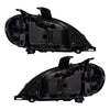G-PLUS Headlights Assembly Compatible With 05-12 Freightliner M2 Models Headlights Clear Lens Chrome Housing Amber Reflector (Driver+Passenger Side(Left+Right)) Bumper Headlamps,faros delanteros