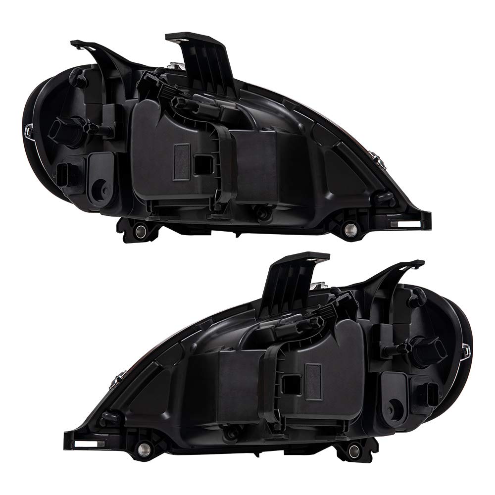G-PLUS Headlights Assembly Compatible With 05-12 Freightliner M2 Models Headlights Clear Lens Chrome Housing Amber Reflector (Driver+Passenger Side(Left+Right)) Bumper Headlamps,faros delanteros