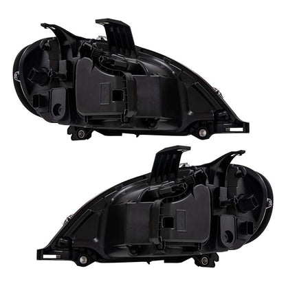 G-PLUS Headlights Assembly Compatible With 05-12 Freightliner M2 Models Headlights Clear Lens Chrome Housing Amber Reflector (Driver+Passenger Side(Left+Right)) Bumper Headlamps,faros delanteros