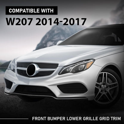 G-PLUS Front Lower Bumper Grill Grille Mesh, Compatible with Benz W207 E-Class E350 E400 E550 2014-2017, 2078850224, MB1036150