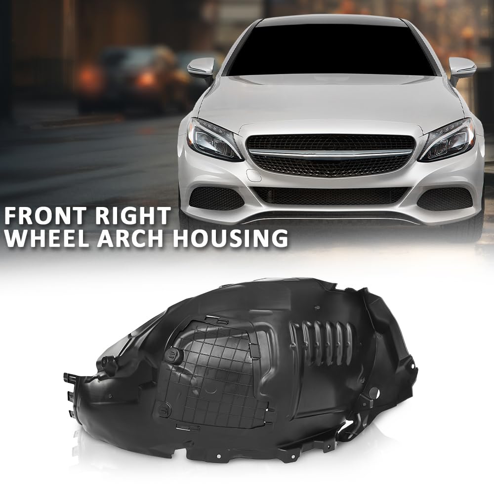 G-PLUS Front Right Fender Liner Wheel Arch Housing Compatible with Benz C300 C350e C43 C450 AMG 2015-2021 A2056903401, 2056903401 2016