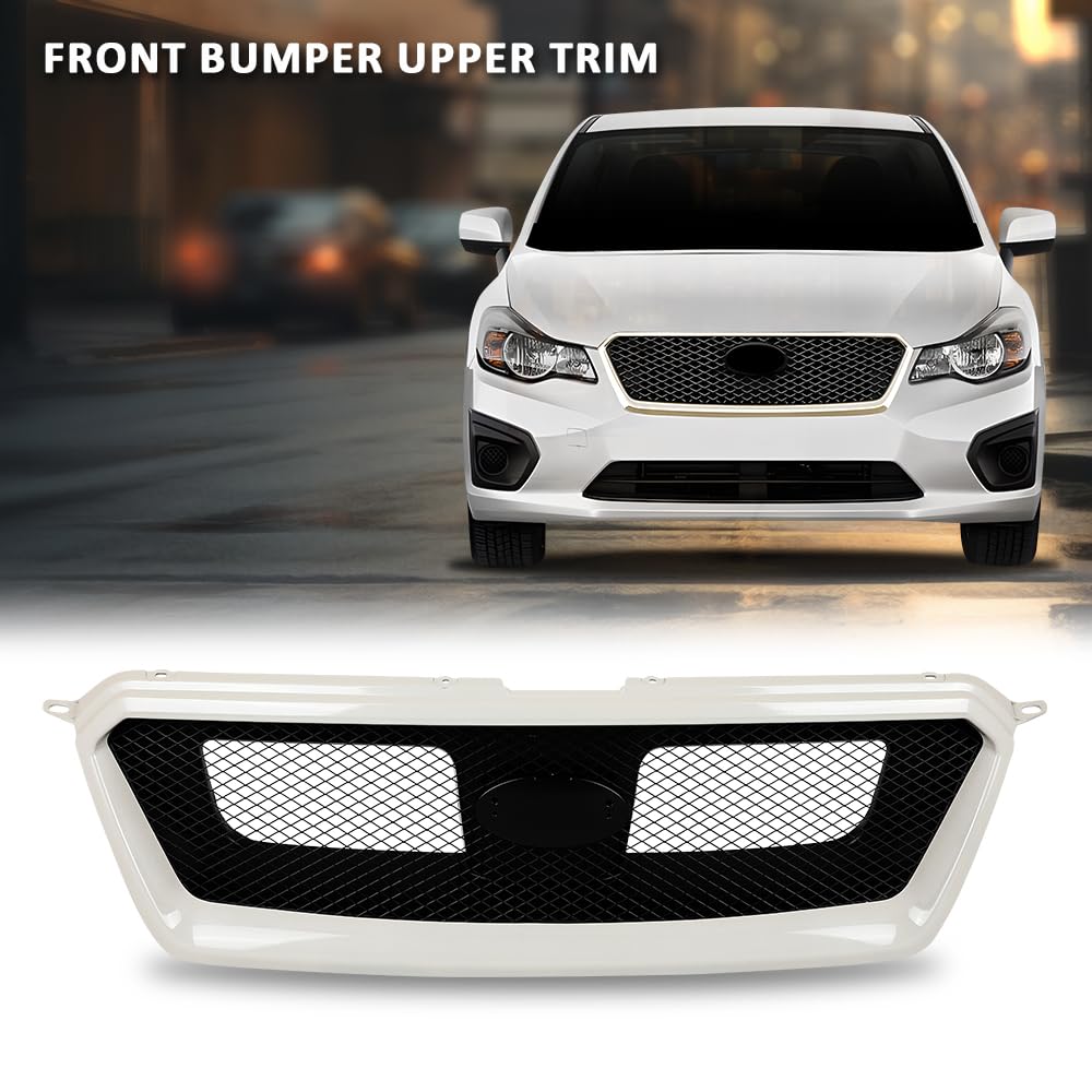 G-PLUS Mesh Grill Compatible with Suabru Impreza 2012-2014, Fit Subaru Impreza WRX/WRX STi 2012-2014, Fit Subaru XV Crosstrek 2013-2014 J1010FJ000 Front Bumper Mesh Grille Assembly
