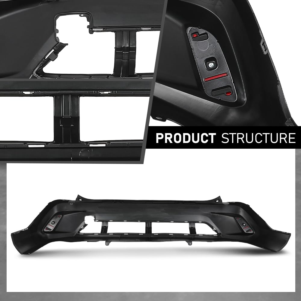 G-PLUS Rear Bumper Cover Compatible with Toyota Corolla Cross 2022-2025, Fit L & LE Models Without Park Assist Sensor Holes Only, TO1100363, 521590A200, 187-11272, Black