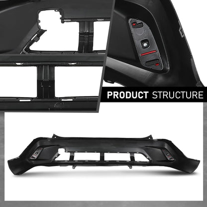 G-PLUS Rear Bumper Cover Compatible with Toyota Corolla Cross 2022-2025, Fit L & LE Models Without Park Assist Sensor Holes Only, TO1100363, 521590A200, 187-11272, Black