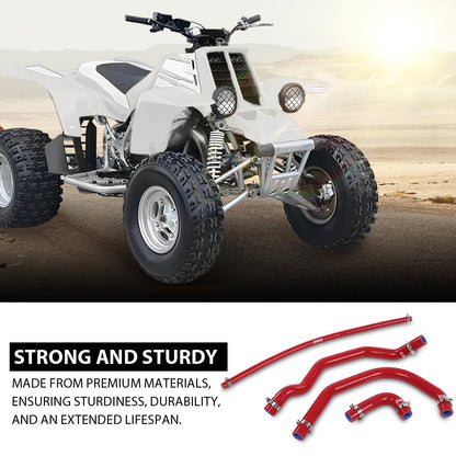 G-PLUS Silicone Radiator Hose Kit Compatible with Yamaha Banshee 350 YFZ350 1987-2006 Red