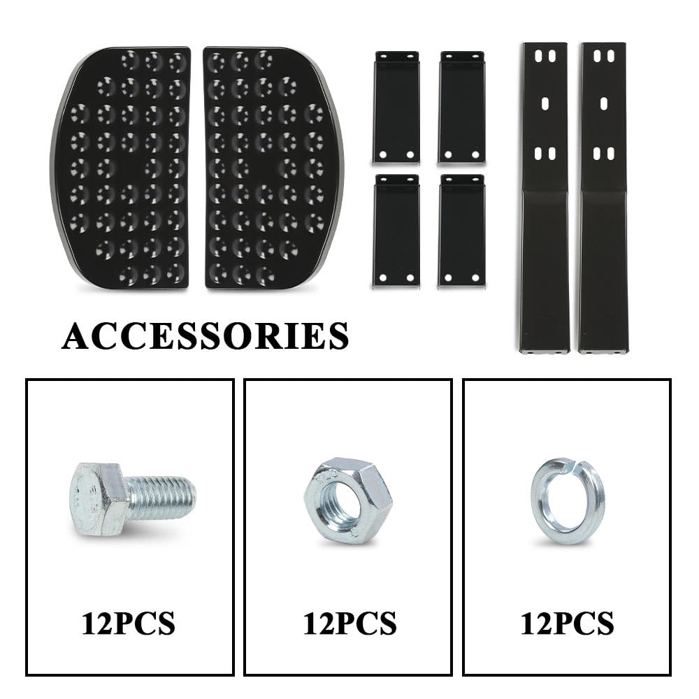 G-PLUS Side Step Kit Compatible with Willys CJ2A CJ3A CJ3B M38 CJ5 Jeeps