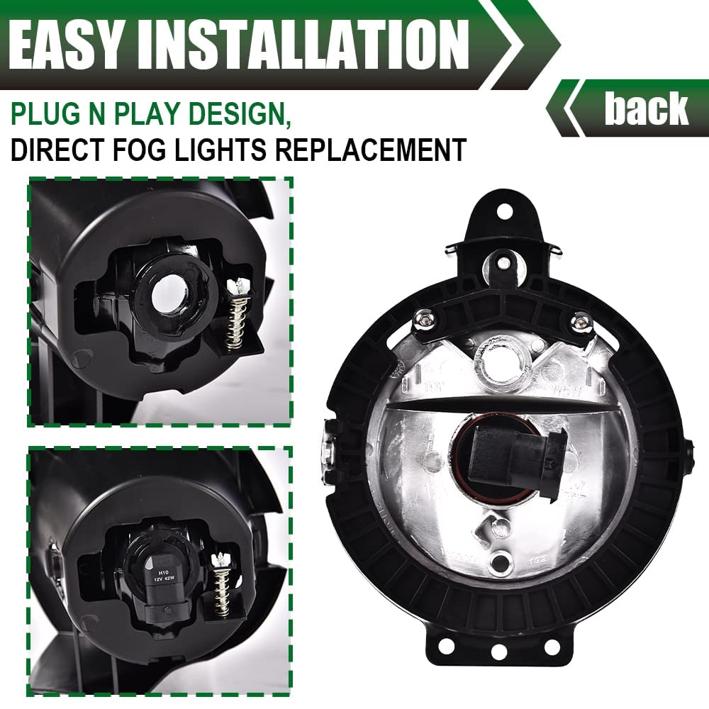 G-PLUS Bumper Fog Lights Compatible with Mini Cooper R55 R56 R57 R58 2007-2015 Fog Lamps Driver & Passenger Side Clear Lens Fog Lamp Accessories neblineros para autos delantero faros antiniebla
