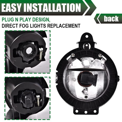 G-PLUS Bumper Fog Lights Compatible with Mini Cooper R55 R56 R57 R58 2007-2015 Fog Lamps Driver & Passenger Side Clear Lens Fog Lamp Accessories neblineros para autos delantero faros antiniebla