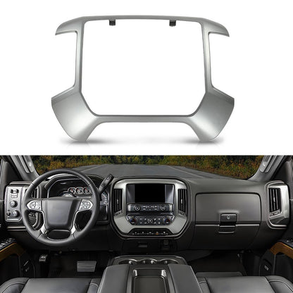 G-PLUS Dash Center Control Bezel Panel Compatible with Chevy Silverado 1500/ GMC Sierra 1500 2014-2019, Fit Chevy Silverado 2500HD 3500HD/ GMC Sierra 2500HD 3500HD 2014-2020 23136581