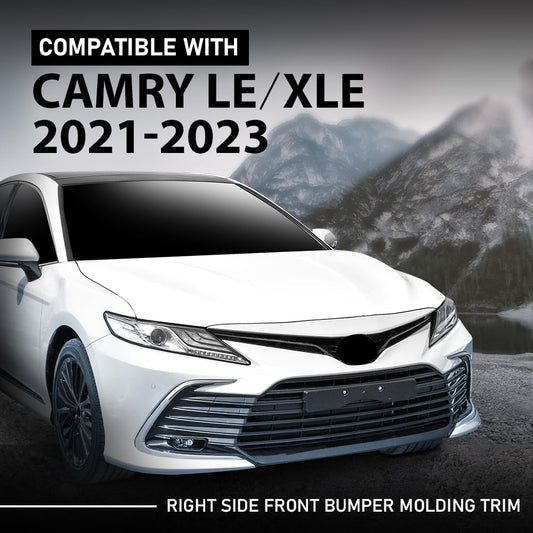 G-PLUS Front Right Bumper Grille Grill Strip Trim, Compatible with Toyota Camry LE XLE 2021-2023, Passenger Side, 5271206120