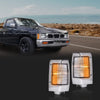 G-PLUS Side Marker Turn Signal Lights Driver And Passenger Side Compatible with Nissan D21 Hardbody 1990-1997 Parking Lights Turn Signals B611088G00 B611588G00 NI2550107 NI2551107