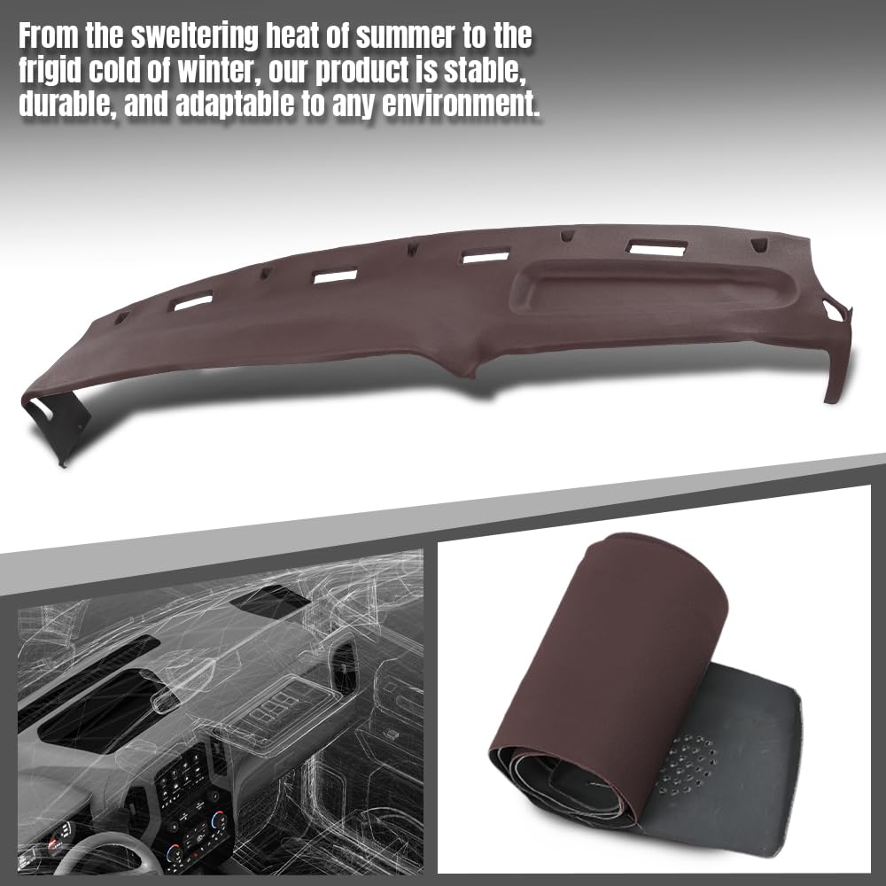 G-PLUS TPE Dash Cover Skin Dash Cover Overlay Skin Compatible with Dodge Ram 1500 2500 3500 Truck 1994 1995 1996 1997 Red