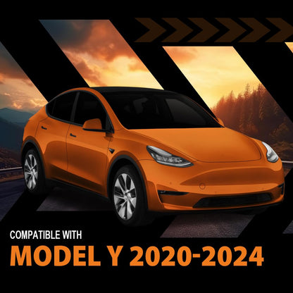 G-PLUS Front Right Side Fender Mirror Triangle Trim Cover Compatible with Tesla Model Y 2020-2024 Glossy Black
