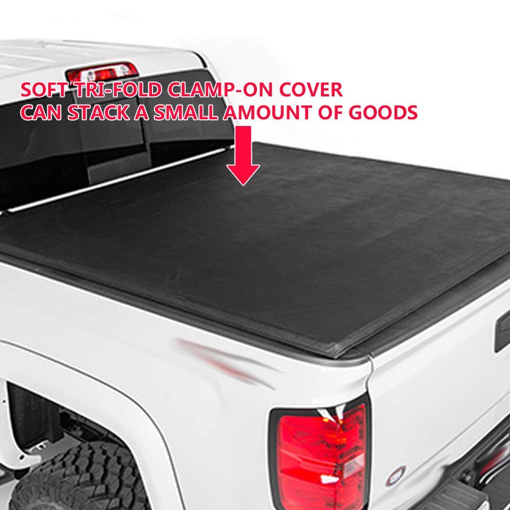 G-PLUS T3 Tri-Fold Truck Tonneau Cover Compatible with Nissan Titan 2004-2015 | Fleetside 5.5' Bed | Compatible with Models with or Without The Utili-Track System