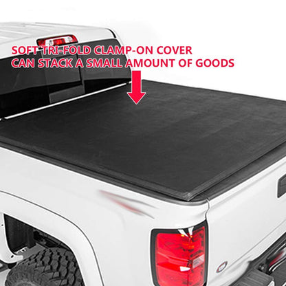 G-PLUS T3 Tri-Fold Truck Tonneau Cover Compatible with Nissan Titan 2004-2015 | Fleetside 5.5' Bed | Compatible with Models with or Without The Utili-Track System