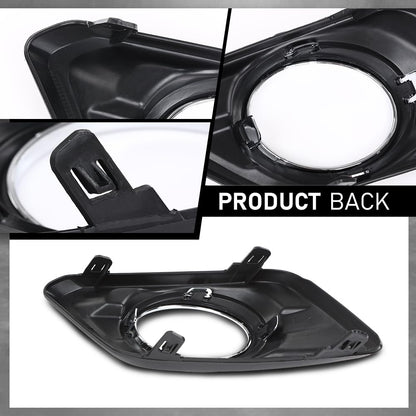 G-PLUS Fog Light Bezel Covers Trim Left + Right Driver Passenger Compatible with Nissan Rogue 2014-2016