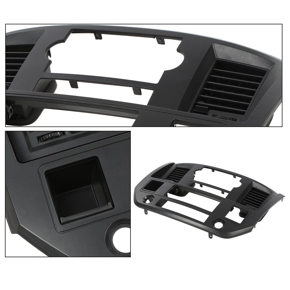 G-PLUS Center Dashboard Radio Climate Control Air Vent Bezel Panel Compatible with Dodge Ram 1500 2500 3500 Truck 2006-2008