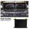 G-PLUS Universal Aluminum Engine Transmission Oil Cooler Kit+ Oil Filter Relocation Kit Thermostat Adaptor