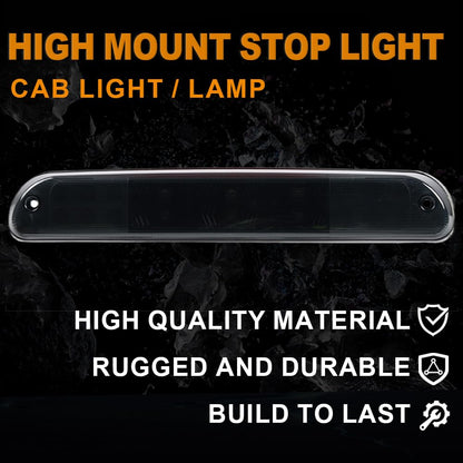 G-PLUS LED 3rd Brake Light Compatible with Ford F250 F350 F450 F550 Super Duty 1999-2015 Stop Cargo Light Smoke Lens Black Housing CC3Z13A613A,CC3Z13A613B