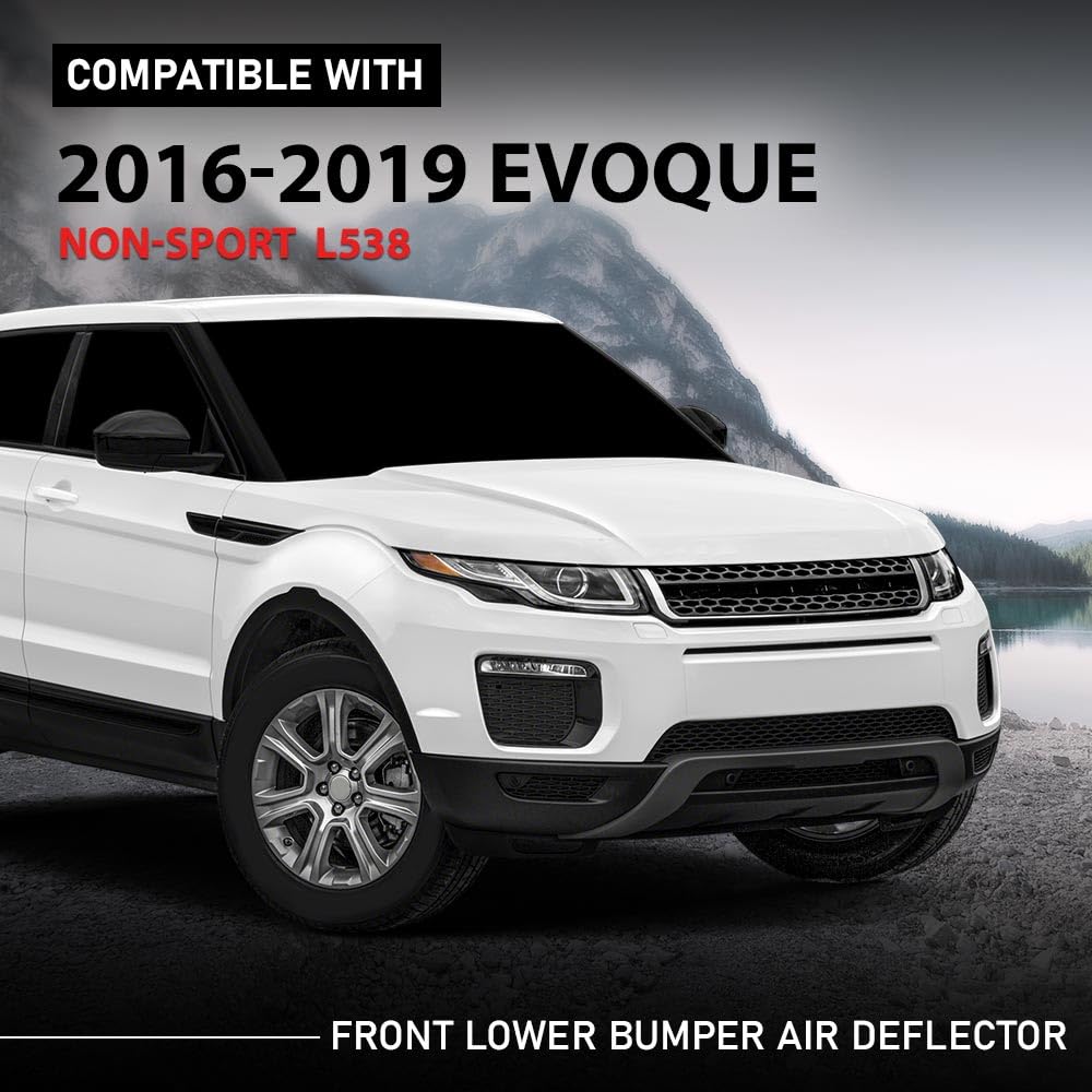 G-PLUS Front Lower Bumper Air Deflector Compatible with Range Rover Evoque Non-Sport L538 2016-2019 LR071802, LR071805