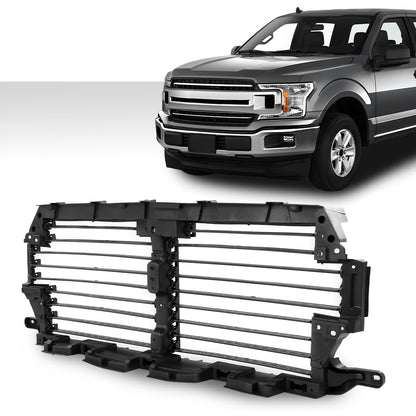 G-PLUS Upper Radiator Grille Air Shutter Control Assembly Black w/o Actuator Motor Controller Compatible with Ford F150 2018-2020 Pickup Truck/NOT fit Ford Raptor Truck JL3Z8475D