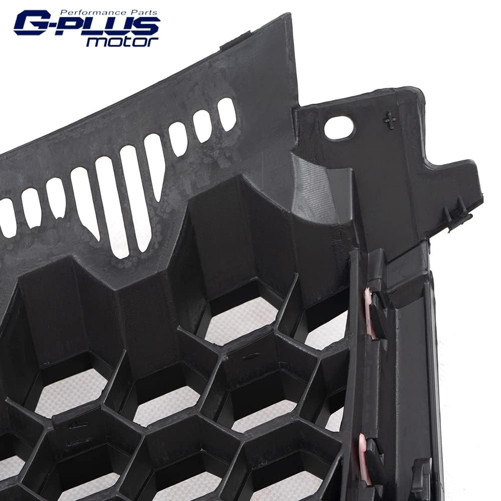 G-PLUS Front Bumper Upper Grill Grille Compatible with Volkswagen VW GTI GLI Jetta MK5 2006 2007 2008 2009 Honeycomb Style (Not Compatible with Rabbit and R32 Model)