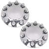 G-PLUS Chrome Front Wheel Covers Hub Axle Semi Plastic ABS Compatible with Most of 10 Holes 20" & 22.5" & 24.5" Semi-Truck Wheels with 11.25" Bolt Circle Wheels Silver