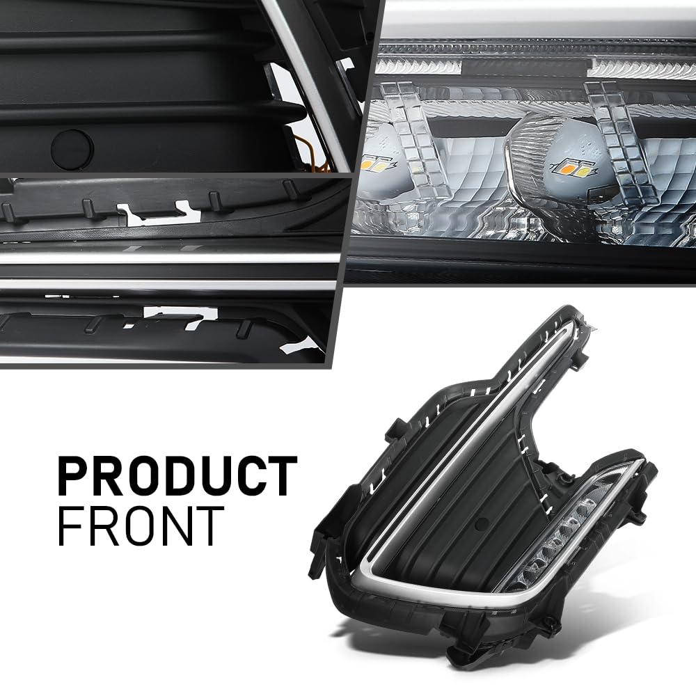 G-PLUS Fog Lights Daytime Running Light DRL LED with Turn Lamp Compatible with Hyundai Elantra Sport 2017-2018